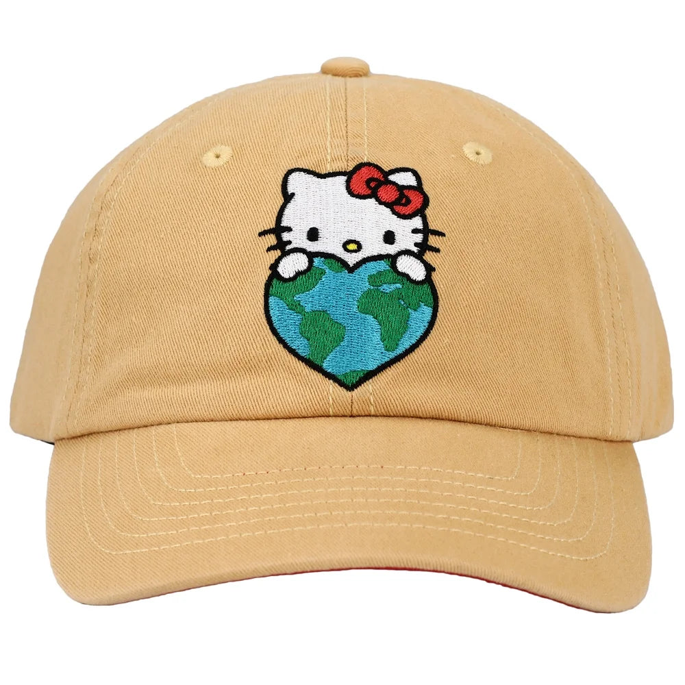 Hello Kitty Embroidered Canvas Cotton Twill Dad Hat