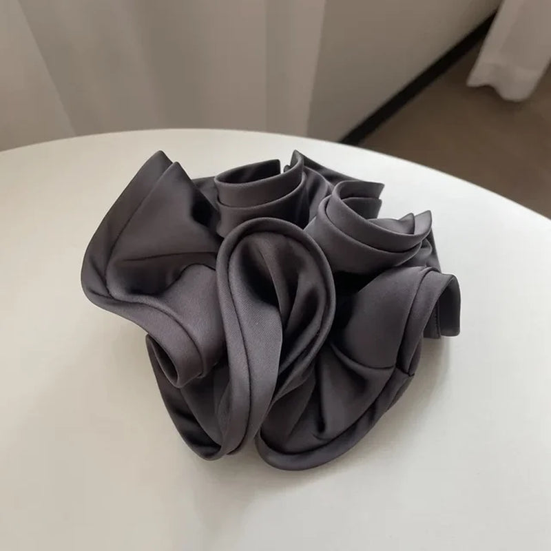 Oversized Satin Scrunchies Hair Ties Women Luxury Vintage Large Elastic Hair Band Mesh Scrunchy Lady Hair Accessories for Girls