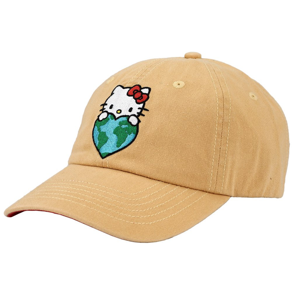 Hello Kitty Embroidered Canvas Cotton Twill Dad Hat